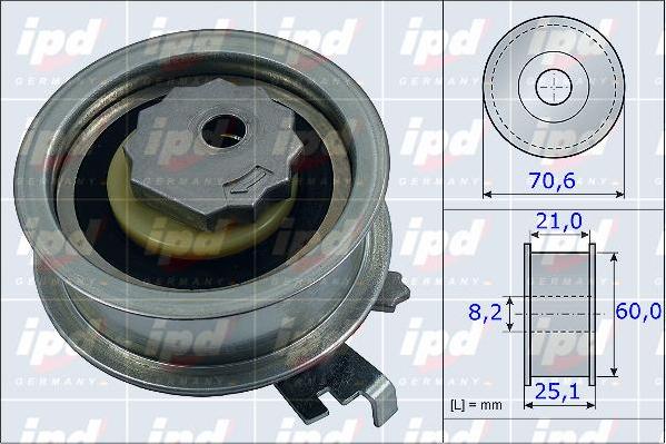 IPD 15-3917 - Натяжной ролик, зубчатый ремень ГРМ www.autospares.lv