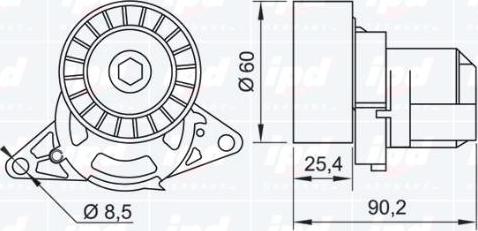 IPD 15-3429 - Siksnas spriegotājs, Ķīļsiksna www.autospares.lv