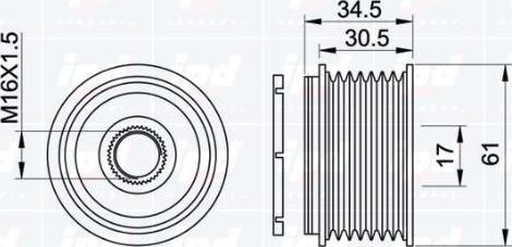 IPD 15-3190 - Piedziņas skriemelis, Ģenerators www.autospares.lv