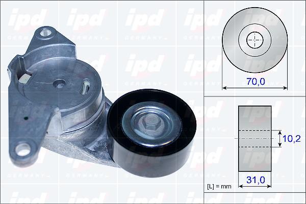 IPD 15-3842 - Натяжитель, поликлиновый ремень www.autospares.lv