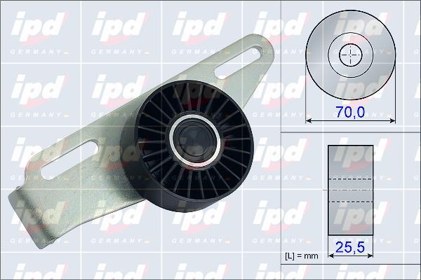 IPD 15-3857 - Ролик, поликлиновый ремень www.autospares.lv