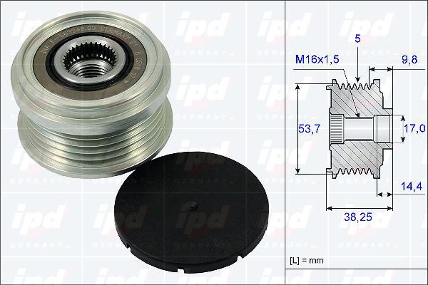 IPD 15-3865 - Piedziņas skriemelis, Ģenerators autospares.lv