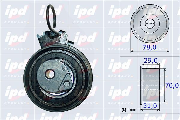 IPD 15-3866 - Spriegotājrullītis, Gāzu sadales mehānisma piedziņas siksna www.autospares.lv