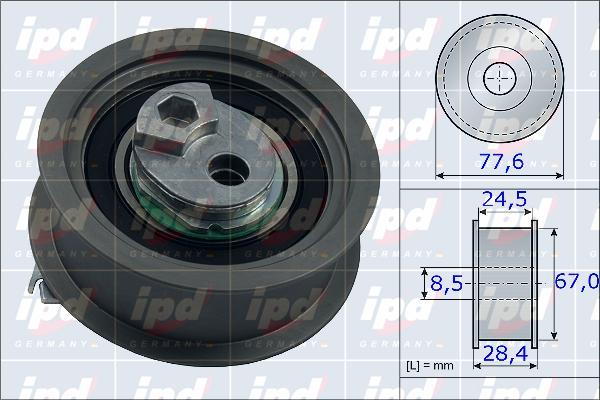 IPD 15-3860 - Spriegotājrullītis, Gāzu sadales mehānisma piedziņas siksna autospares.lv