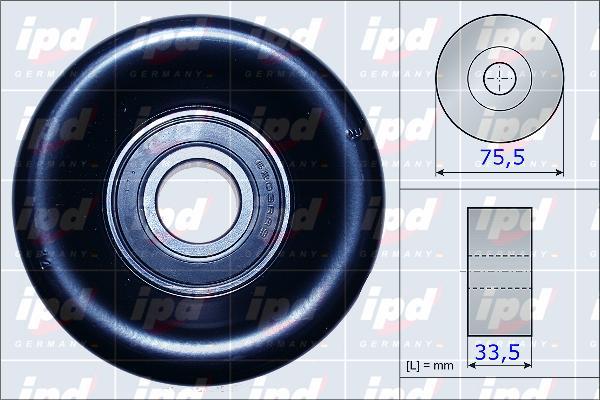 IPD 15-3867 - Pulley, v-ribbed belt www.autospares.lv