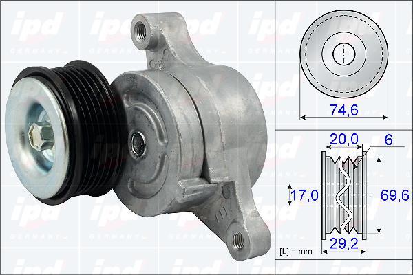 IPD 15-3815 - Siksnas spriegotājs, Ķīļsiksna www.autospares.lv