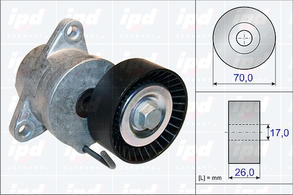 IPD 15-3810 - Siksnas spriegotājs, Ķīļsiksna www.autospares.lv