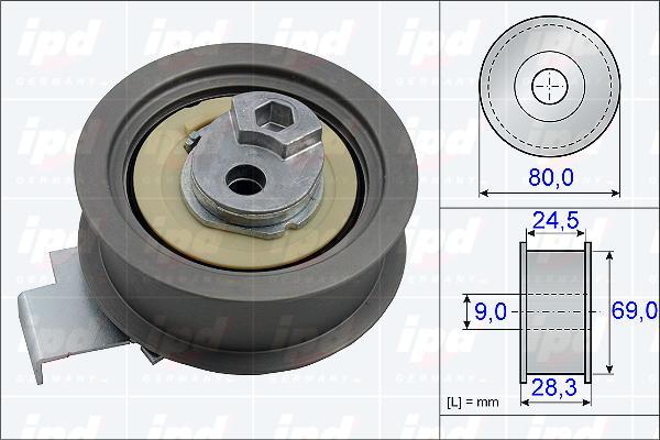 IPD 15-3818 - Tensioner Pulley, timing belt www.autospares.lv