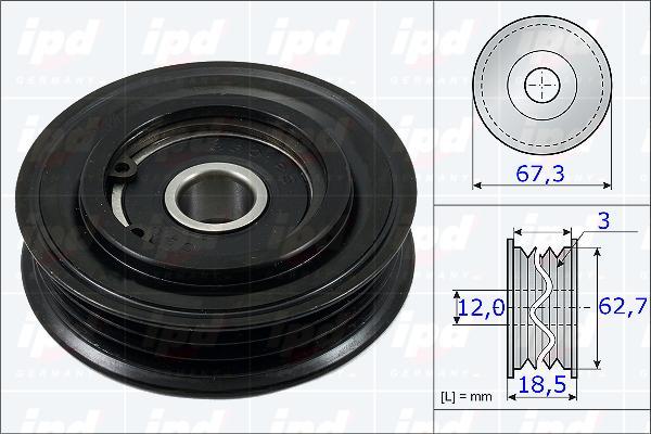 IPD 15-3822 - Parazīt / Vadrullītis, Ķīļrievu siksna www.autospares.lv