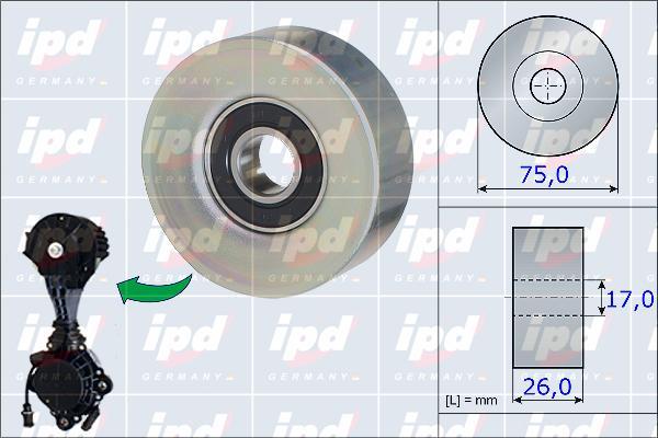 IPD 15-3875 - Parazīt / Vadrullītis, Ķīļrievu siksna www.autospares.lv