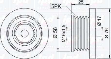 IPD 15-3312 - Piedziņas skriemelis, Ģenerators autospares.lv