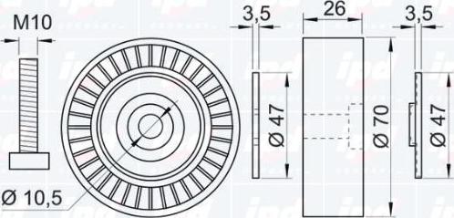 IPD 15-3252 - Parazīt / Vadrullītis, Ķīļrievu siksna www.autospares.lv