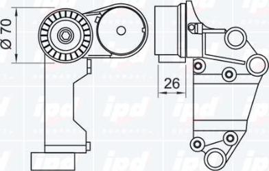 IPD 15-3265 - Siksnas spriegotājs, Ķīļsiksna www.autospares.lv