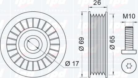 IPD 15-3204 - Parazīt / Vadrullītis, Ķīļrievu siksna www.autospares.lv