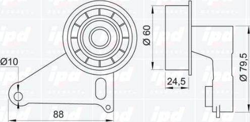 IPD 15-3214 - Spriegotājrullītis, Gāzu sadales mehānisma piedziņas siksna autospares.lv