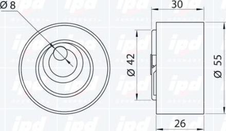 IPD 15-3231 - Spriegotājrullītis, Gāzu sadales mehānisma piedziņas siksna www.autospares.lv