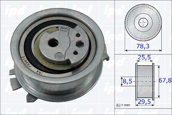 IPD 15-3755 - Натяжной ролик, зубчатый ремень ГРМ www.autospares.lv