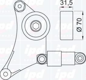 IPD 10-0579 - Siksnas spriegotājs, Ķīļsiksna www.autospares.lv