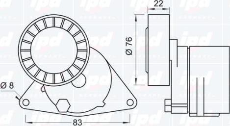 IPD 10-0393 - Siksnas spriegotājs, Ķīļsiksna www.autospares.lv