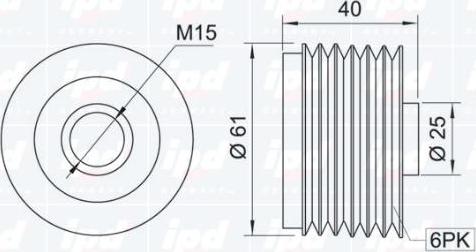 IPD 12-0885 - Шкив генератора, муфта www.autospares.lv