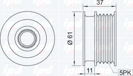 IPD 12-0228 - Pulley, alternator, freewheel clutch www.autospares.lv