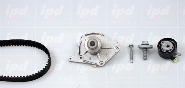 IPD K62007 - Водяной насос + комплект зубчатого ремня ГРМ www.autospares.lv