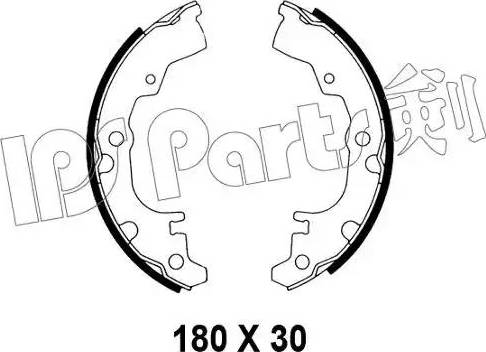 IPS Parts IBL-4603 - Brake Shoe, Drum brakes www.autospares.lv