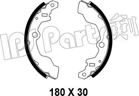 IPS Parts IBL-4808 - Тормозные башмаки, барабанные www.autospares.lv