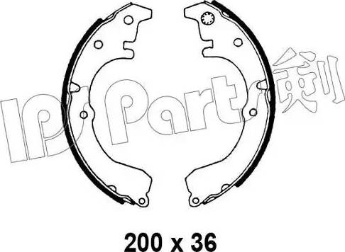 IPS Parts IBL-4299 - Brake Shoe, Drum brakes www.autospares.lv