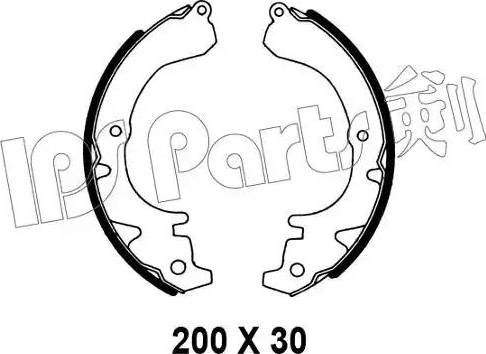 IPS Parts IBL-4200 - Brake Shoe, Drum brakes www.autospares.lv