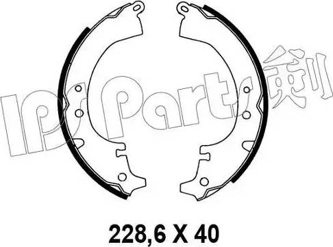 IPS Parts IBL-4203 - Brake Shoe, Drum brakes www.autospares.lv