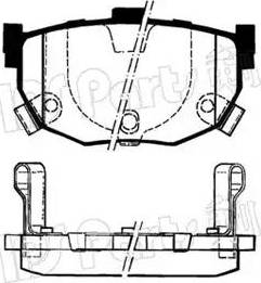 IPS Parts IBR-1595 - Bremžu uzliku kompl., Disku bremzes autospares.lv