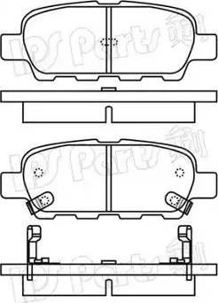 IPS Parts IBR-1154 - Bremžu uzliku kompl., Disku bremzes autospares.lv