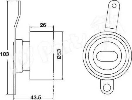 IPS Parts ITB-6414 - Siksnas spriegotājs, Zobsiksna www.autospares.lv