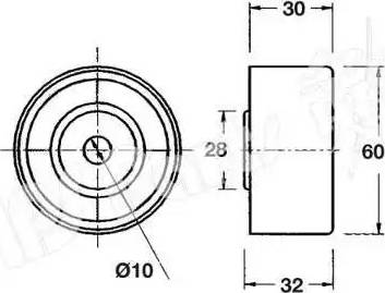 IPS Parts ITB-6410 - Parazīt / Vadrullītis, Zobsiksna www.autospares.lv