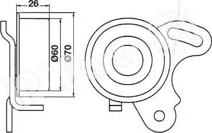 IPS Parts ITB-6503 - Spriegotājrullītis, Gāzu sadales mehānisma piedziņas siksna www.autospares.lv