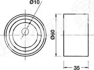 IPS Parts ITB-6528 - Spriegotājrullītis, Gāzu sadales mehānisma piedziņas siksna www.autospares.lv