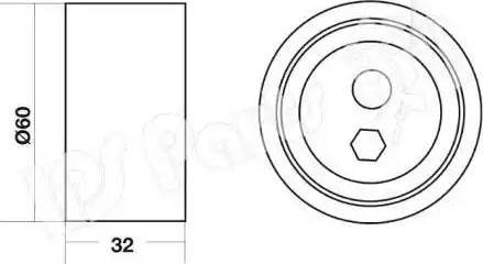 IPS Parts ITB-6007 - Натяжитель, ремень ГРМ www.autospares.lv