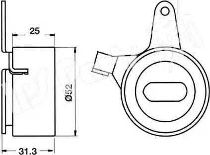 IPS Parts ITB-6341 - Siksnas spriegotājs, Zobsiksna autospares.lv