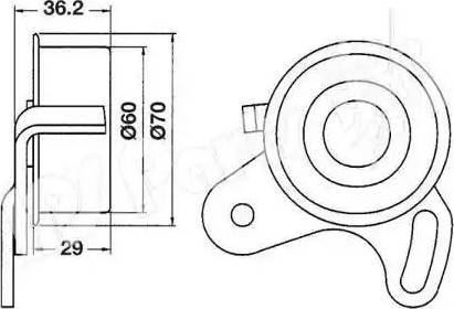 IPS Parts ITB-6H01 - Spriegotājrullītis, Gāzu sadales mehānisma piedziņas siksna www.autospares.lv