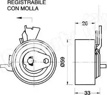 IPS Parts ITB-6W08 - Siksnas spriegotājs, Zobsiksna www.autospares.lv