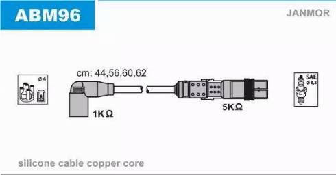 Janmor ABM96 - Augstsprieguma vadu komplekts www.autospares.lv