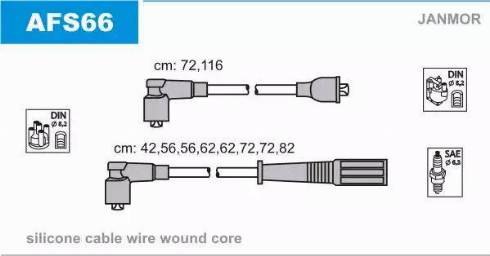 Janmor AFS66 - Augstsprieguma vadu komplekts www.autospares.lv