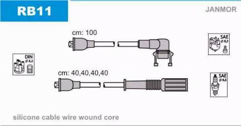 Janmor RB11 - Augstsprieguma vadu komplekts www.autospares.lv