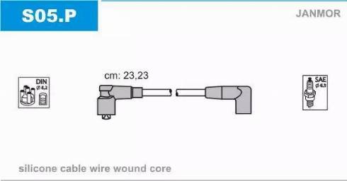 Janmor S05.P - Augstsprieguma vadu komplekts www.autospares.lv