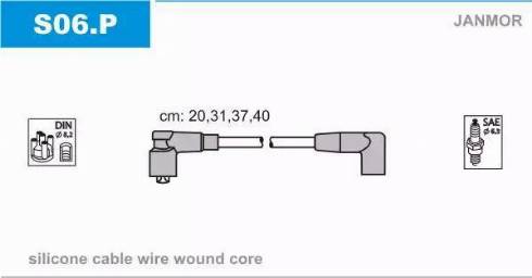 Janmor S06.P - Augstsprieguma vadu komplekts www.autospares.lv