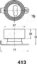 Japanparts BE-413 - Натяжитель, ремень ГРМ www.autospares.lv