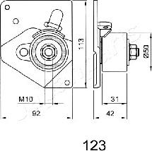 Japanparts BE-123 - Siksnas spriegotājs, Zobsiksna www.autospares.lv