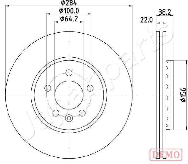 Japanparts DI-442C - Bremžu diski autospares.lv