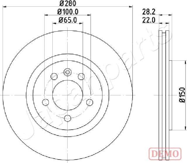 Japanparts DI-0944C - Bremžu diski www.autospares.lv